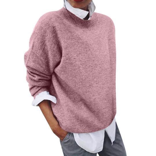 Monika | Damski Sweter w Luźnym Fitterze z Golfem