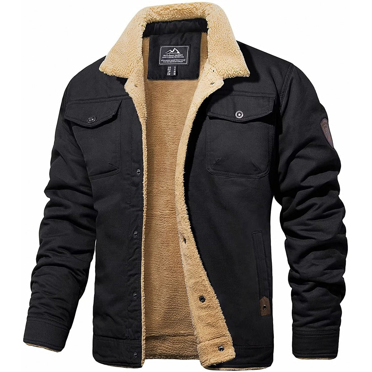 Zenon | Męska Kurtka Sherpa z Podszyciem Fleece