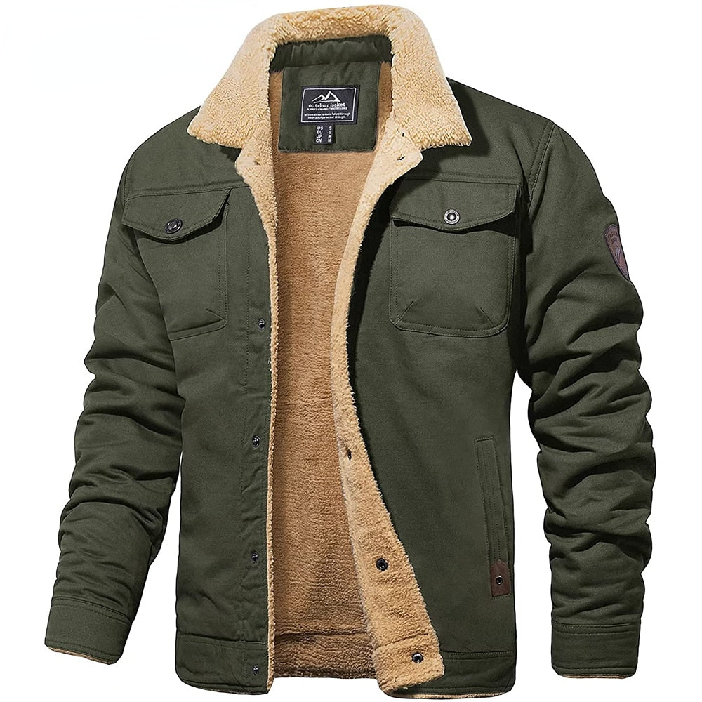 Zenon | Męska Kurtka Sherpa z Podszyciem Fleece