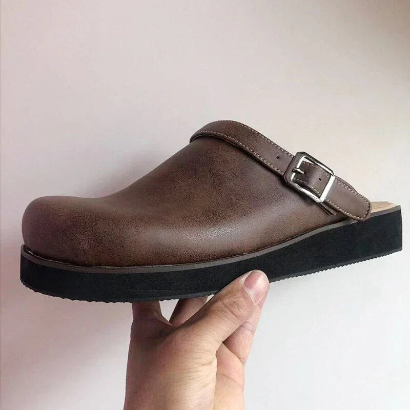 Artur | Stylowe Męskie Skórzane Slipper-Clogi