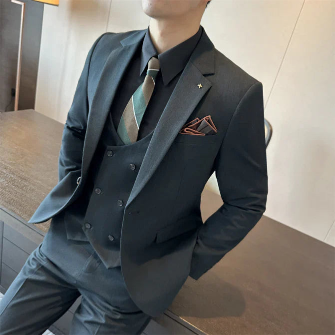 Damian | Męski Trzyczęściowy Garnitur Formalny