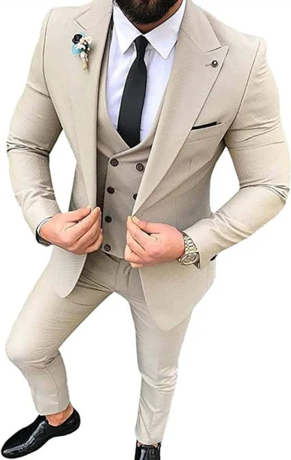 Łukasz | Trzyczęściowy Garnitur Slim Fit dla Mężczyzn