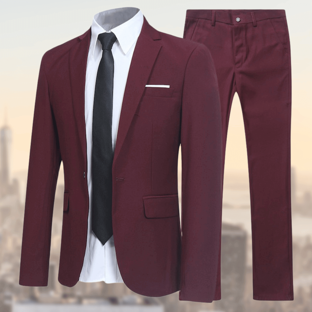 Stefan | Garnitur Slim Fit Dwuczęściowy Biznesowy dla Mężczyzn