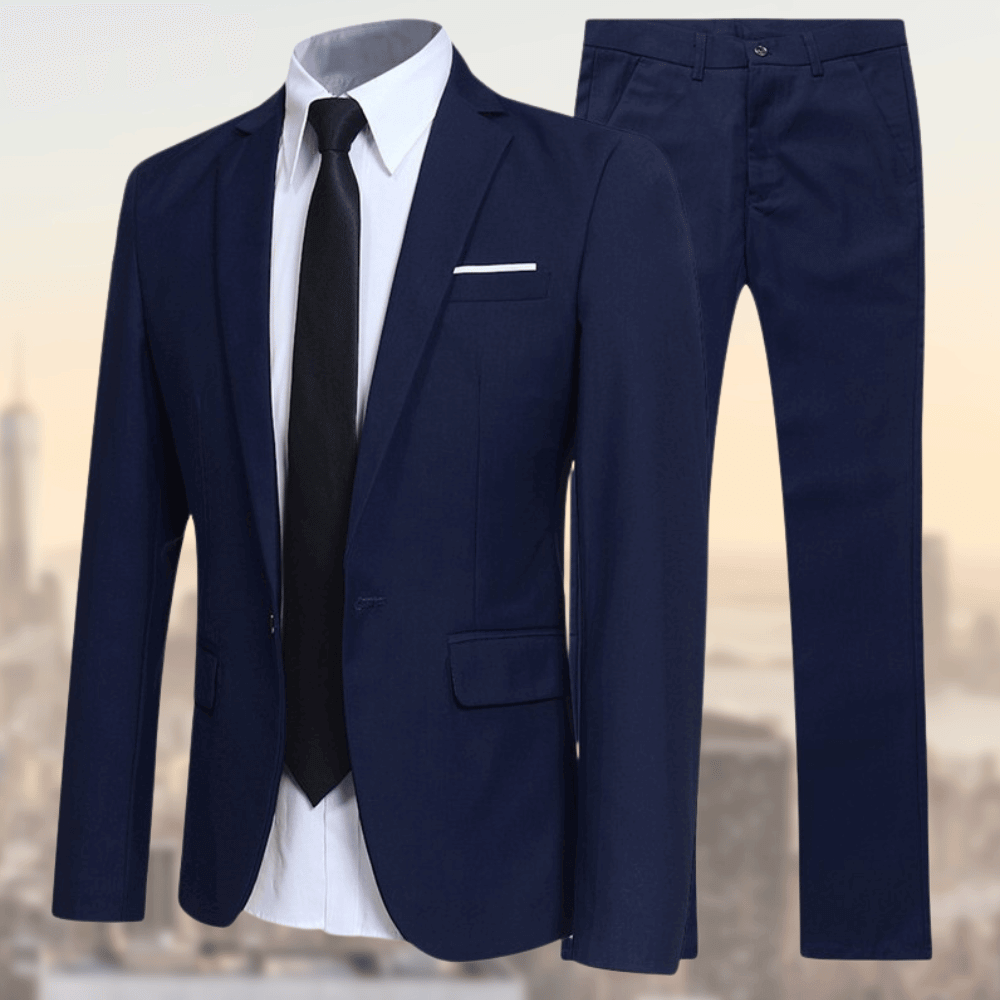Stefan | Garnitur Slim Fit Dwuczęściowy Biznesowy dla Mężczyzn