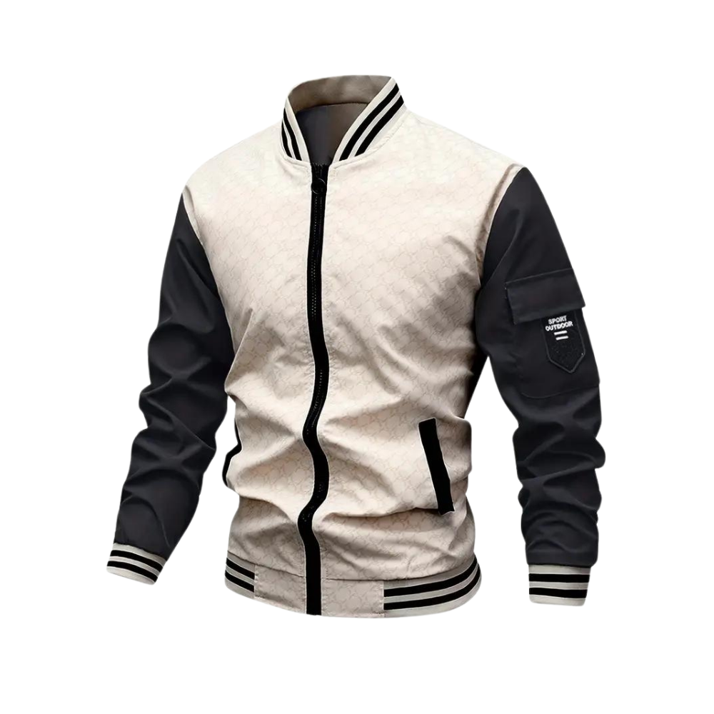 Wiktor | Męska Nowoczesna Kurtka Varsity z Zamkiem Bomber