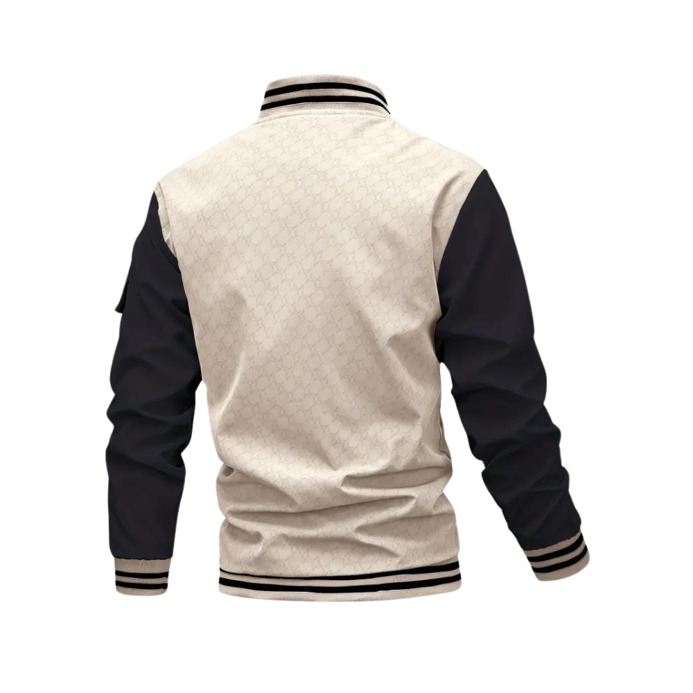 Wiktor | Męska Nowoczesna Kurtka Varsity z Zamkiem Bomber