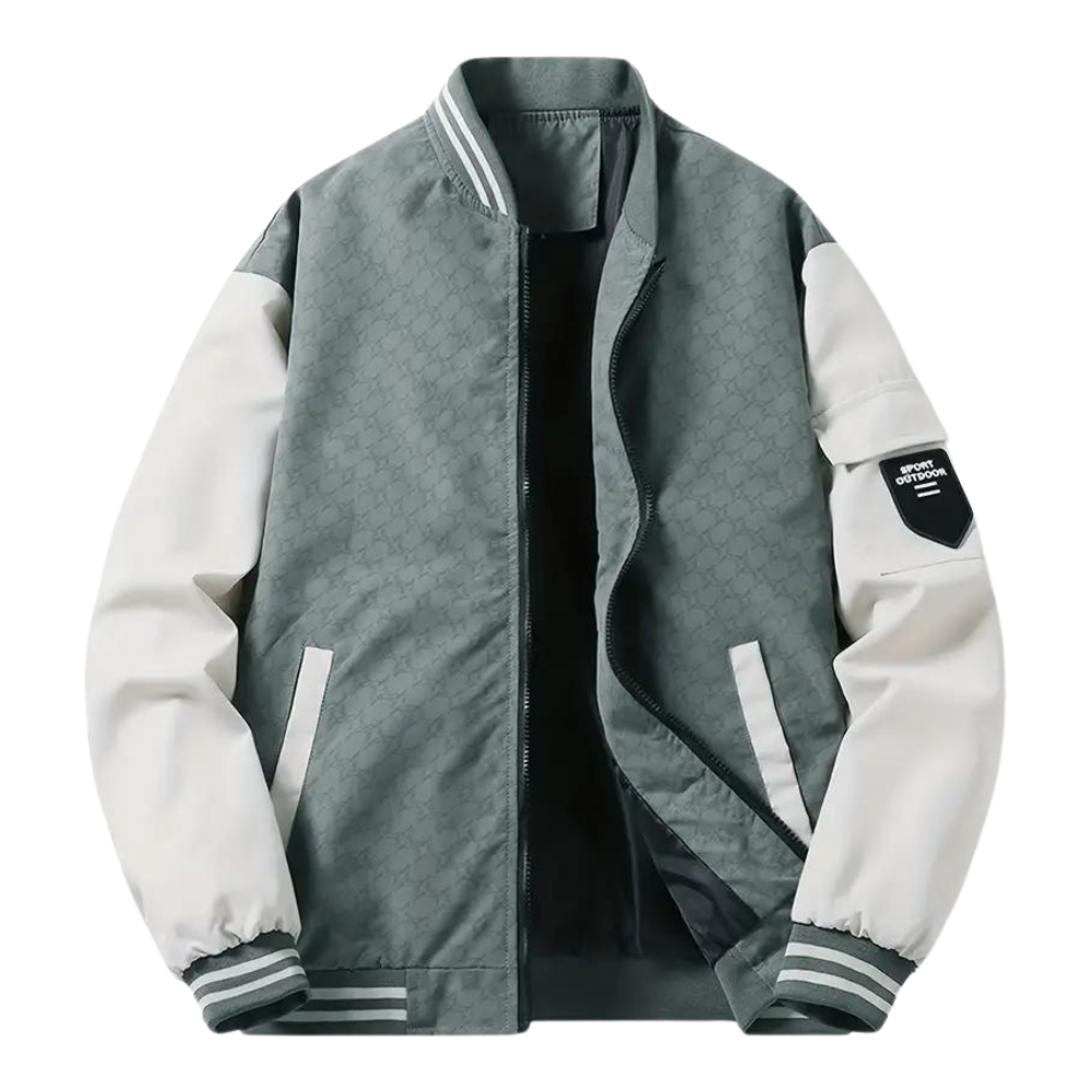 Wiktor | Męska Nowoczesna Kurtka Varsity z Zamkiem Bomber