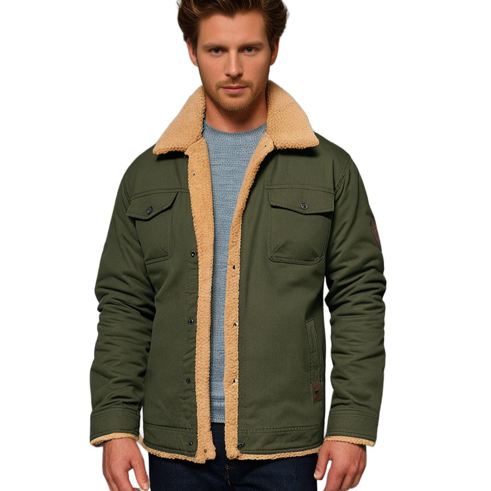 Zenon | Męska Kurtka Sherpa z Podszyciem Fleece