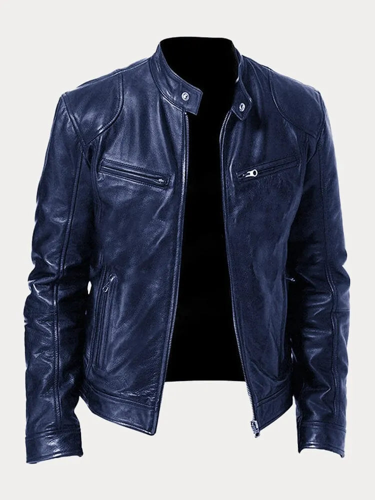 Adam | Damska klasyczna skórzana kurtka – elegancka zimowa moda
