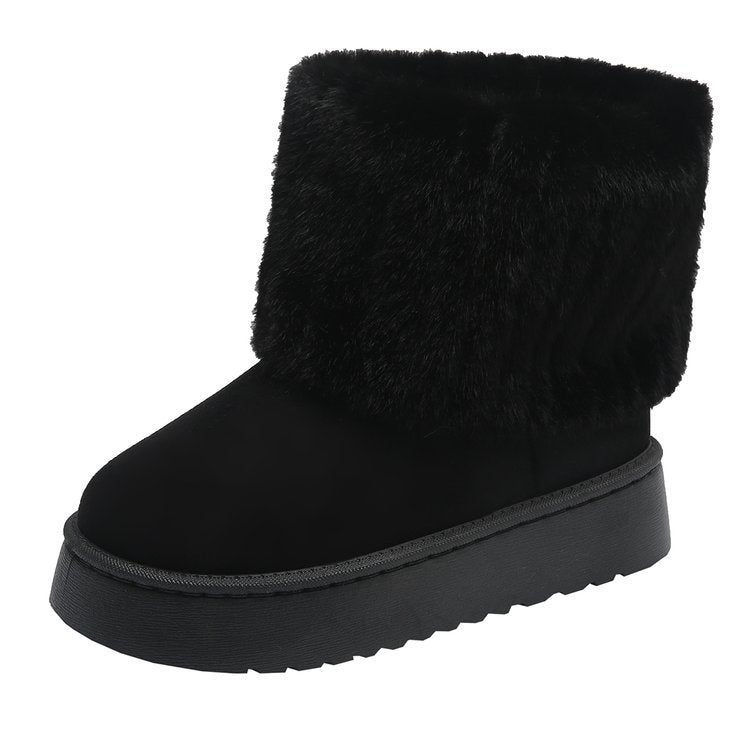 Magdalena | Damskie wsuwane buty z futerkiem