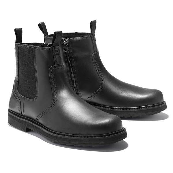 Mariusz | Męskie modne botki Chelsea na slip-on