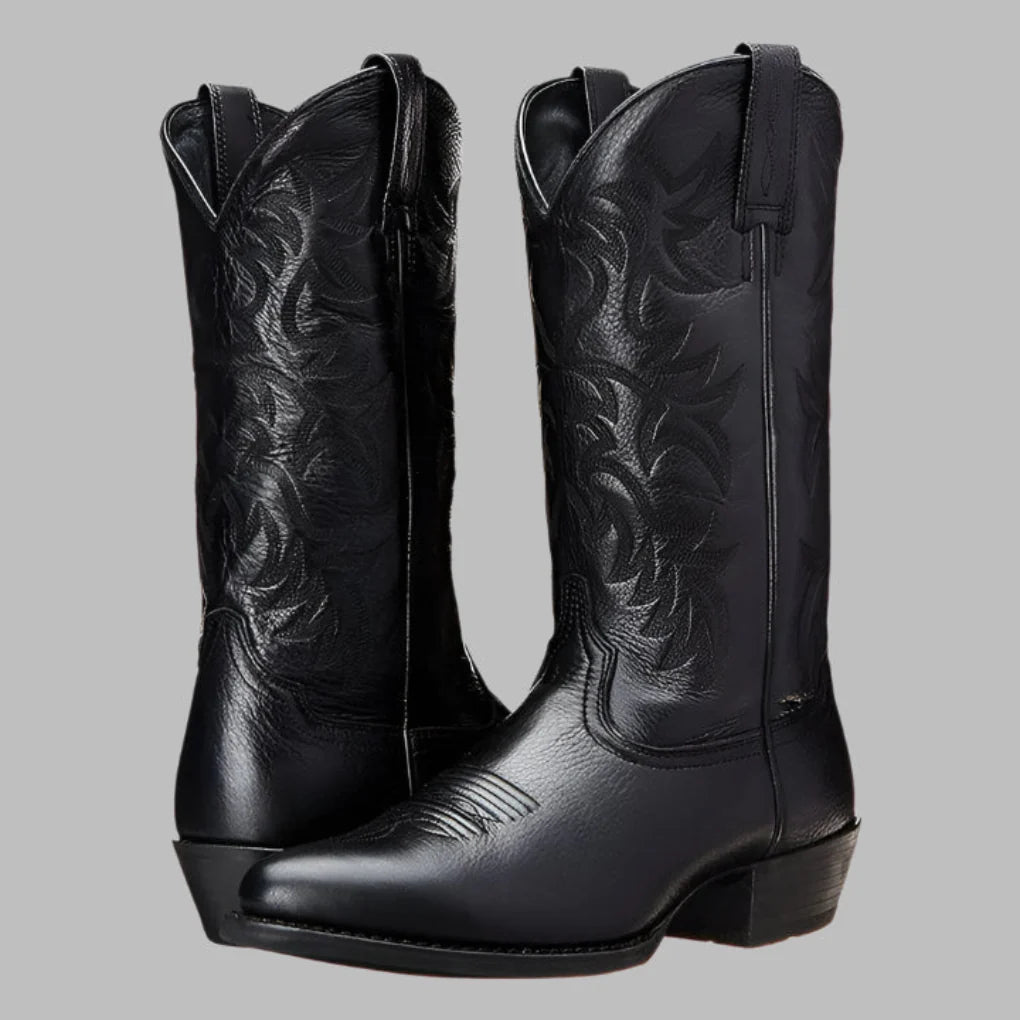 Emanuel | Męskie Tłoczone Kowbojki w Stylu Western