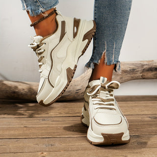 Alicja | Damskie masywne sneakersy sznurowane