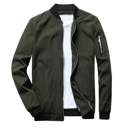 Zygmunt | Męska Casualowa Kurtka Bomber z Zamkiem