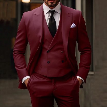 Bogdan | Klasyczny trzyczęściowy garnitur męski w fasonie slim fit