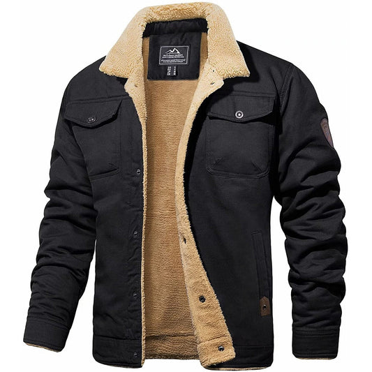 Zenon | Męska Kurtka Sherpa z Podszyciem Fleece
