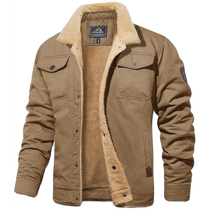 Zenon | Męska Kurtka Sherpa z Podszyciem Fleece