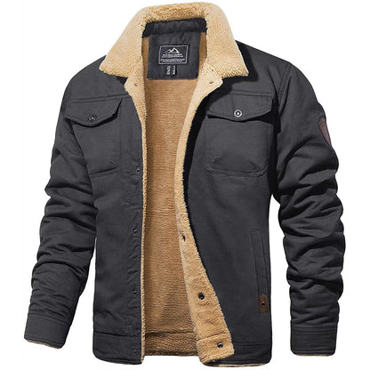Zenon | Męska Kurtka Sherpa z Podszyciem Fleece