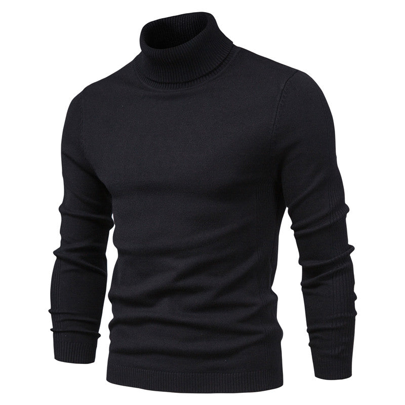 Krystian | Męski stylowy sweter slim fit z golfem