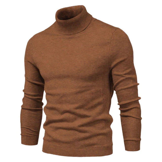 Krystian | Męski stylowy sweter slim fit z golfem