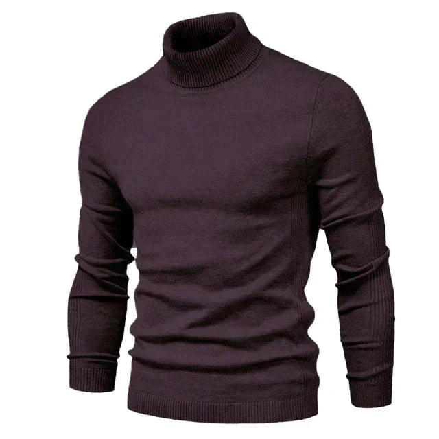 Krystian | Męski stylowy sweter slim fit z golfem
