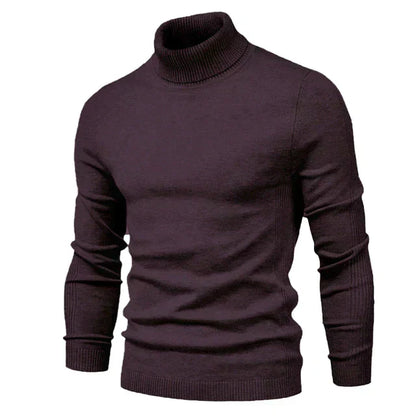 Krystian | Męski stylowy sweter slim fit z golfem