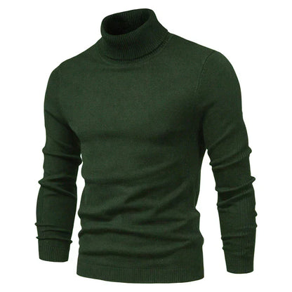Krystian | Męski stylowy sweter slim fit z golfem