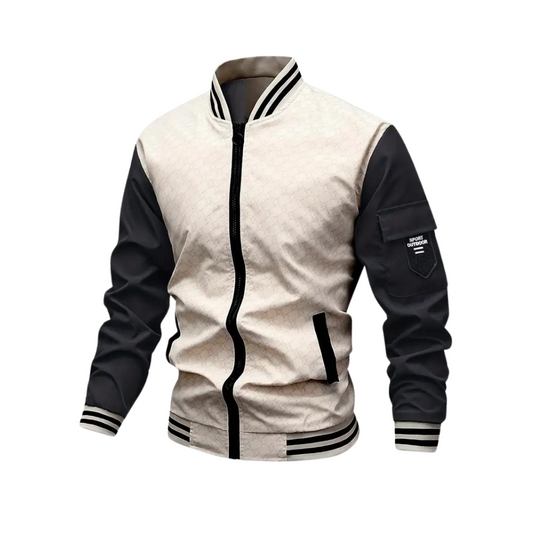 Wiktor | Męska Nowoczesna Kurtka Varsity z Zamkiem Bomber