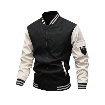 Wiktor | Męska Nowoczesna Kurtka Varsity z Zamkiem Bomber