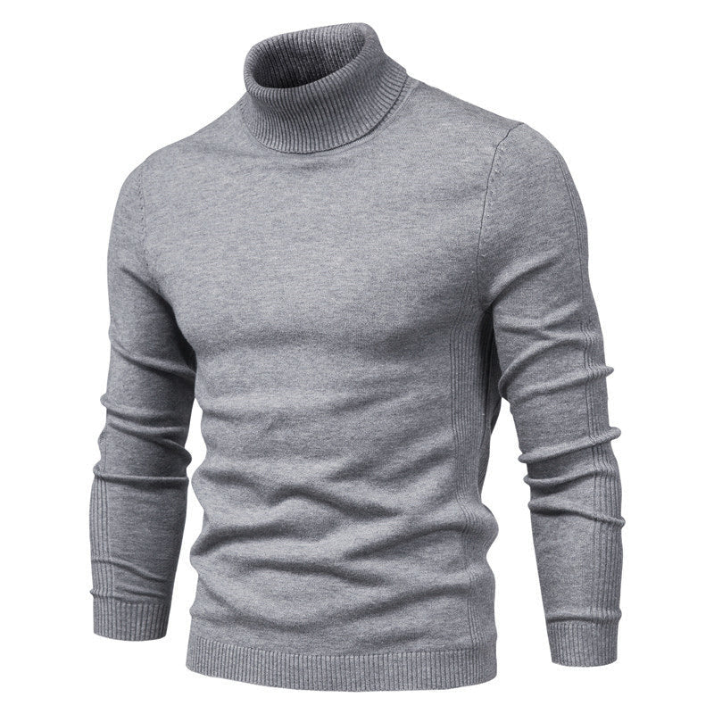 Krystian | Męski stylowy sweter slim fit z golfem