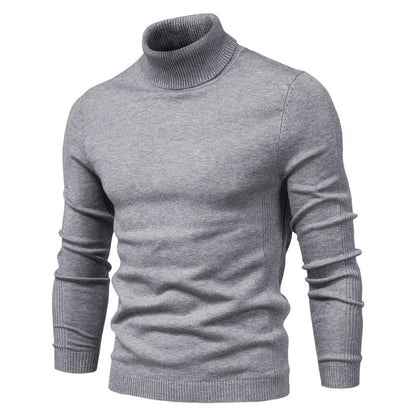 Krystian | Męski stylowy sweter slim fit z golfem