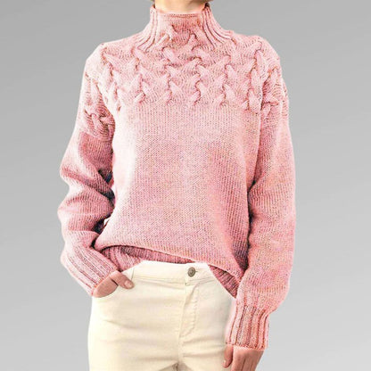 Lidia | Damski sweter z warkoczowym splotem