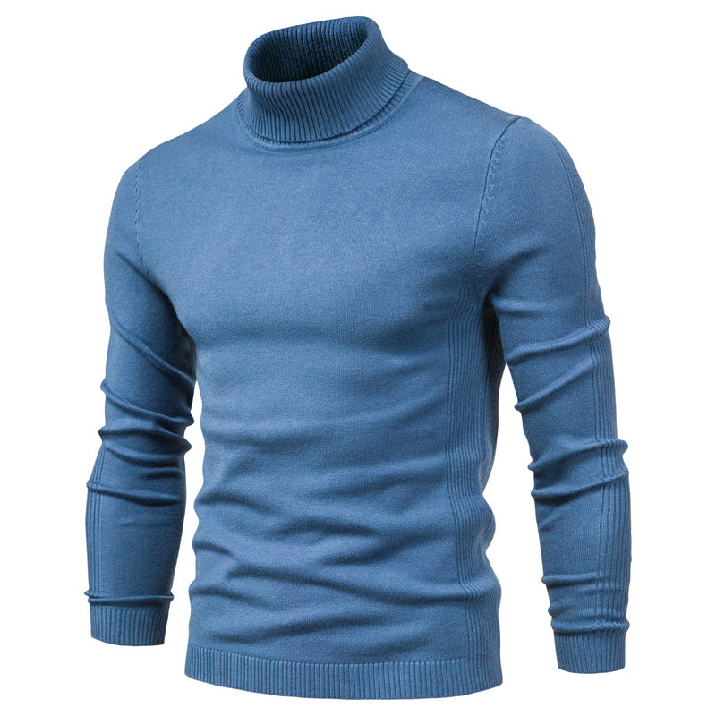 Krystian | Męski stylowy sweter slim fit z golfem