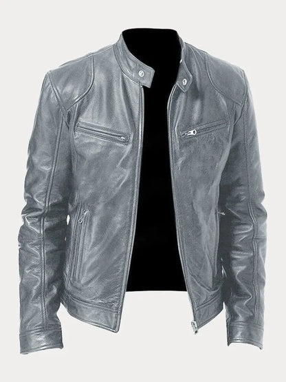 Adam | Damska klasyczna skórzana kurtka – elegancka zimowa moda