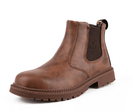 Ludwik | Męskie modne botki Chelsea na slip-on