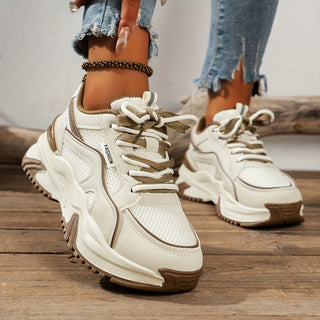 Alicja | Damskie masywne sneakersy sznurowane