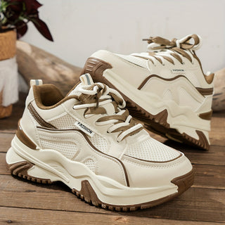 Alicja | Damskie masywne sneakersy sznurowane