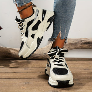 Alicja | Damskie masywne sneakersy sznurowane