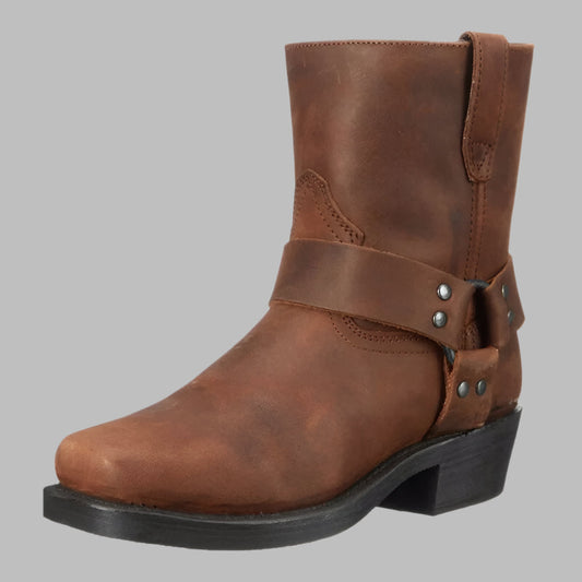 Kacper | Męskie Codzienne Buty Western z Uprzężą