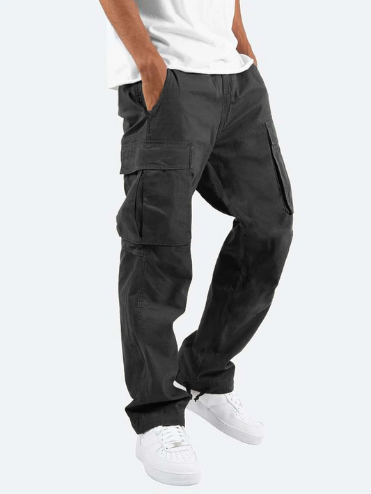 Ryszard | Męskie Spodnie Cargo z Kieszeniami Bocz­nymi w Kroju Relaxed Fit