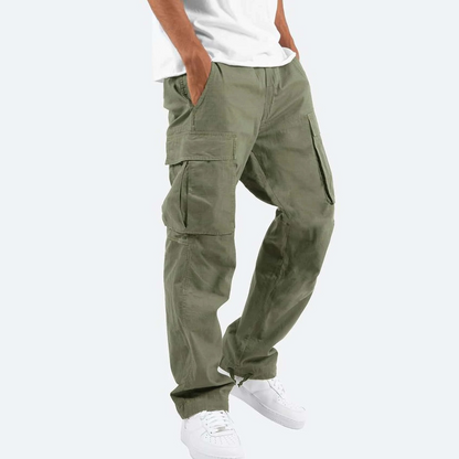 Ryszard | Męskie Spodnie Cargo z Kieszeniami Bocz­nymi w Kroju Relaxed Fit