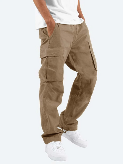 Ryszard | Męskie Spodnie Cargo z Kieszeniami Bocz­nymi w Kroju Relaxed Fit