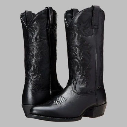 Emanuel | Męskie Tłoczone Kowbojki w Stylu Western